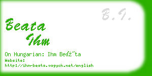 beata ihm business card